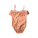 A Pink Swimsuits from Petit Bateau in size 4T for girl. (Back View)