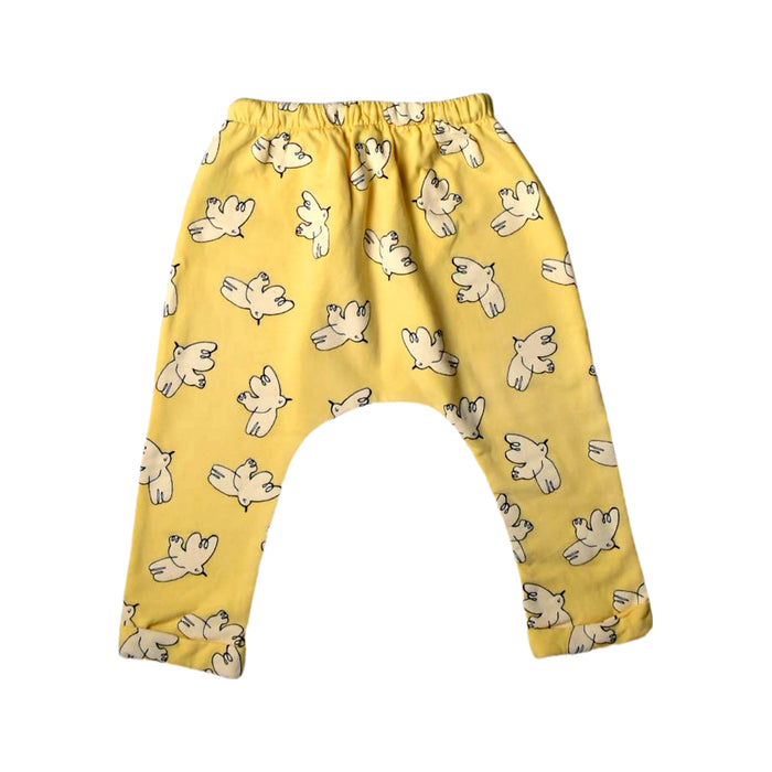 A Yellow Casual Pants from Bobo Choses in size 12-18M for neutral. (Back View)