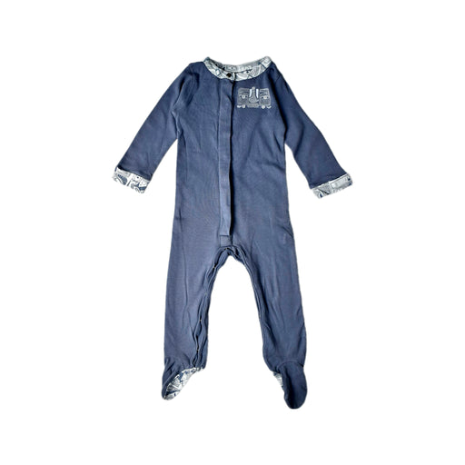 A Blue Onesies from Finn + Emma in size 6-12M for boy. (Front View)