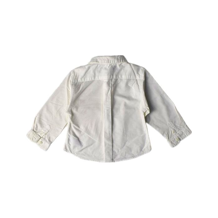 A White Long Sleeve Shirts from Chateau de Sable in size 6-12M for boy. (Back View)