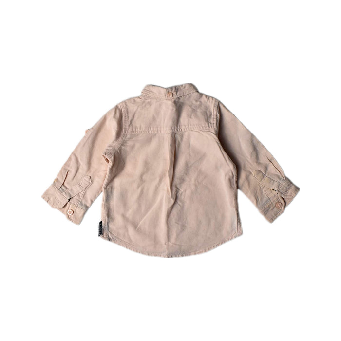 A Beige Long Sleeve Shirts from Mothercare in size 6-12M for boy. (Back View)