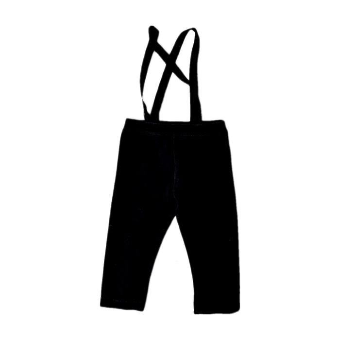 A Black Long Overalls from Tutulamb in size 6-12M for neutral. (Front View)
