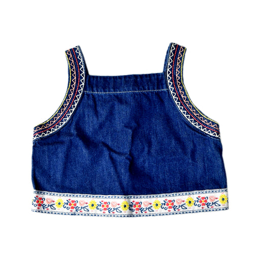 A Blue Sleeveless Tops from Gingersnaps in size 4T for girl. (Front View)
