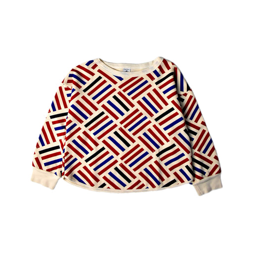 A Multicolour Crewneck Sweatshirts from Petit Bateau in size 6T for girl. (Front View)