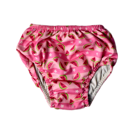A Pink Swim Diapers from Green Sprouts in size 4T for girl. (Front View)