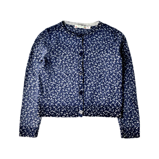 A Blue Cardigans from Bonpoint in size 6T for girl. (Front View)