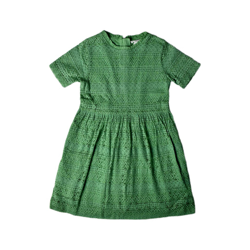 A Green Short Sleeve Dresses from Chateau de Sable in size 4T for girl. (Front View)
