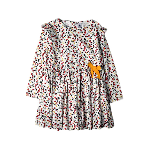 A White Long Sleeve Dresses from Petit Bateau in size 6T for girl. (Front View)