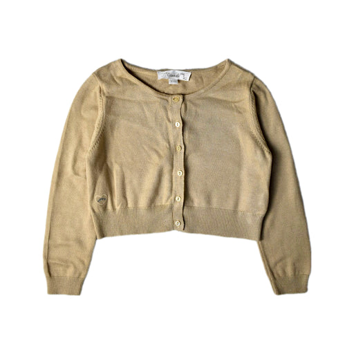 A Beige Cardigans from Chateau de Sable in size 4T for girl. (Front View)