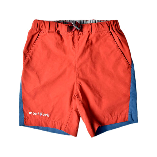 A Red Shorts from Mont-bell in size 3T for boy. (Front View)