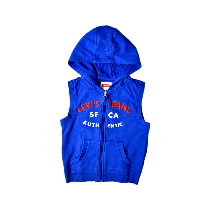A Blue Outerwear Vests from Levi's in size 4T for boy. (Front View)