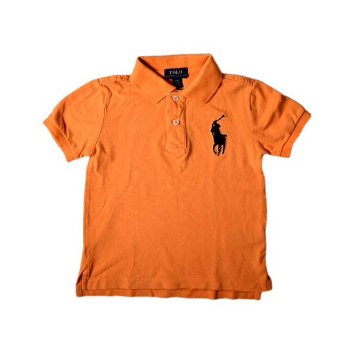 A Orange Short Sleeve Polos from Polo Ralph Lauren in size 4T for boy. (Front View)