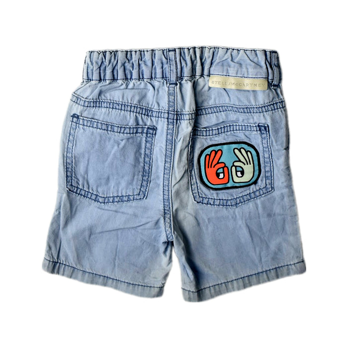 A Blue Shorts from Stella McCartney in size 6-12M for boy. (Back View)