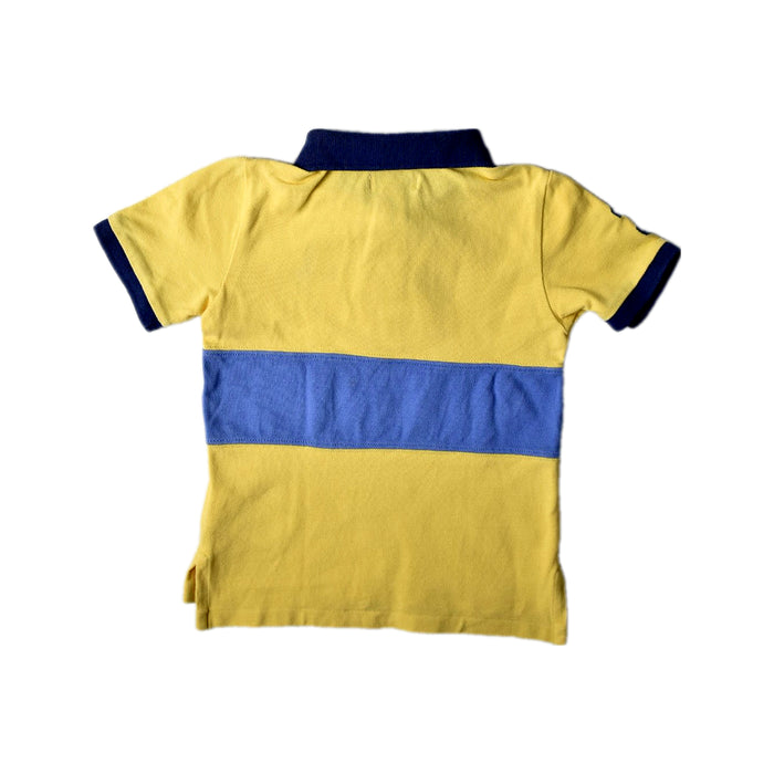 A Yellow Short Sleeve Polos from Ralph Lauren in size 2T for boy. (Back View)