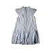 A Blue Sleeveless Dresses from Le Petit Society in size 6T for girl. (Back View)