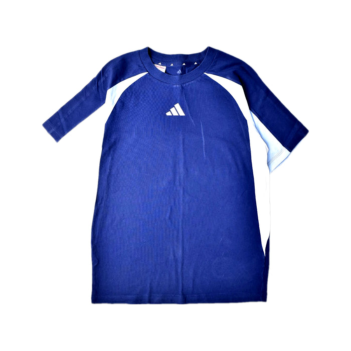 A Navy Short Sleeve Tops from Adidas in size 13Y for neutral. (Front View)