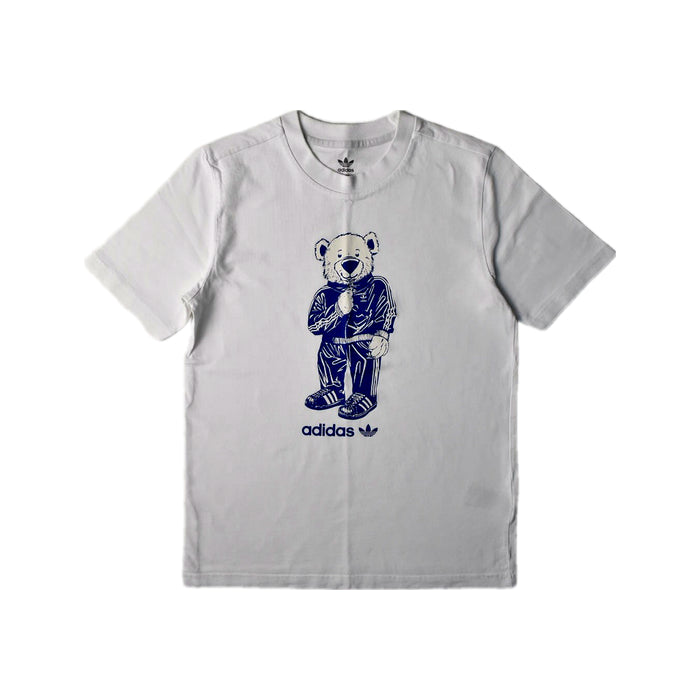 A White Short Sleeve T Shirts from Adidas in size 11Y for neutral. (Front View)
