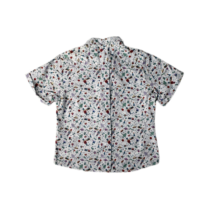 A Multicolour Short Sleeve Shirts from Chateau de Sable in size 3T for boy. (Back View)