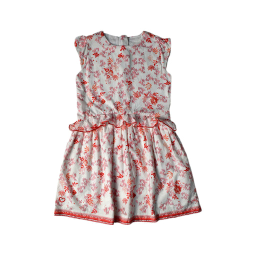 A White Sleeveless Dresses from Chateau de Sable in size 6T for girl. (Front View)