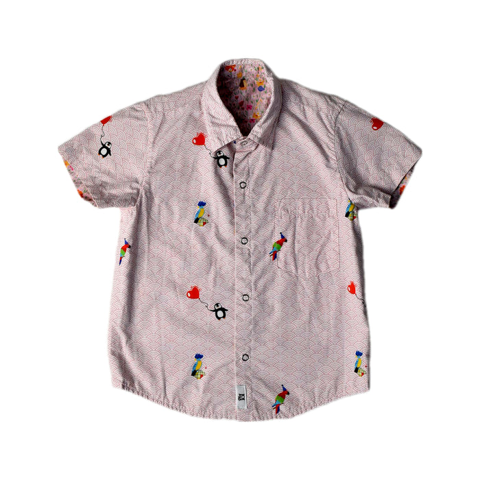 A Multicolour Short Sleeve Shirts from Maison Q in size 4T for boy. (Back View)