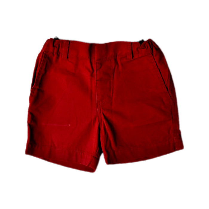 A Red Shorts from Maison Q in size 6-12M for boy. (Front View)