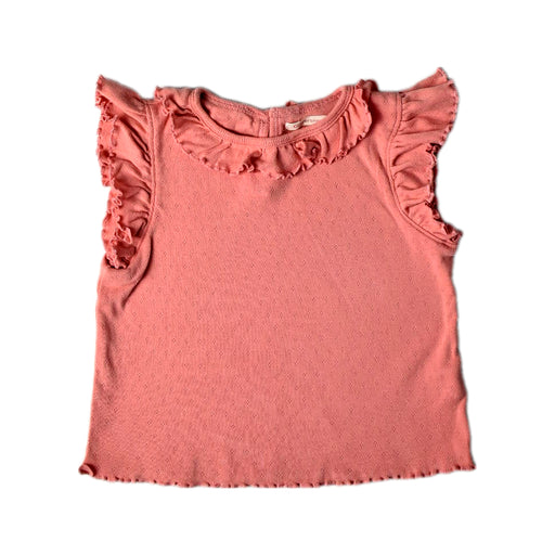 A Pink Sleeveless Tops from Gingersnaps in size 8Y for girl. (Front View)