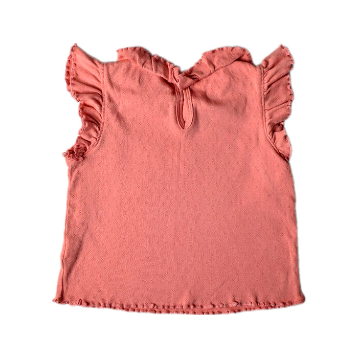 A Pink Sleeveless Tops from Gingersnaps in size 8Y for girl. (Back View)