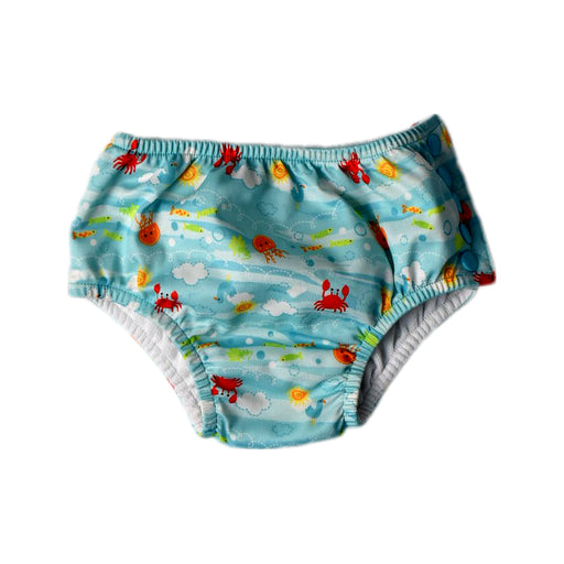 A Blue Swim Diapers from i play in size 3T for neutral. (Front View)