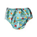 A Blue Swim Diapers from i play in size 3T for neutral. (Back View)