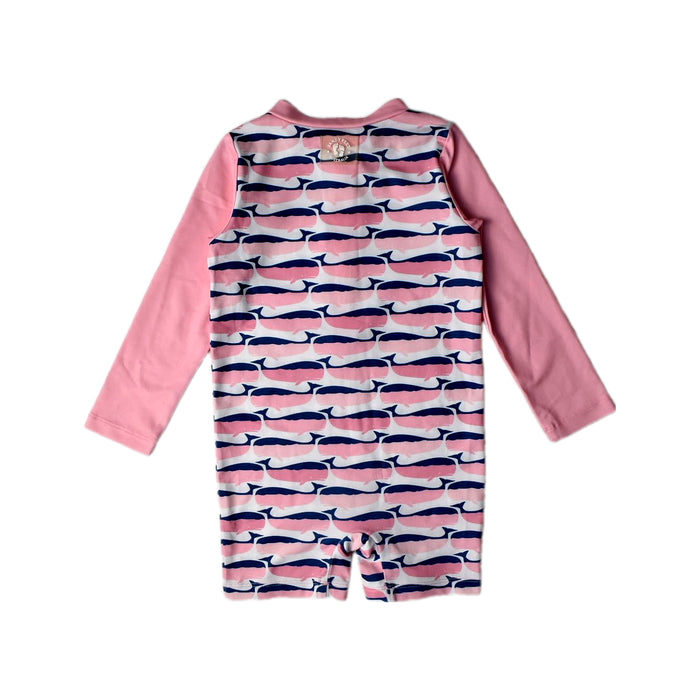 A Pink Rash Guards from Sandy Feet Australia in size 4T for girl. (Back View)