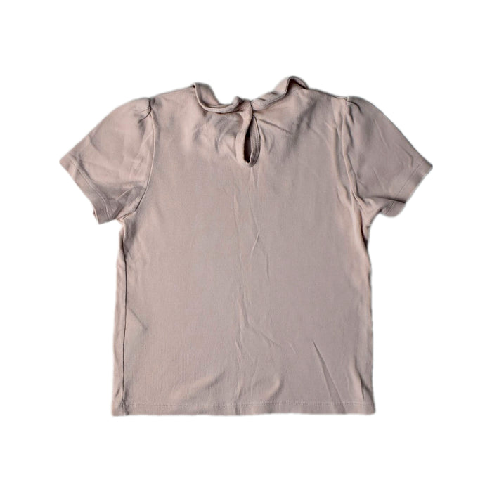 A Peach Short Sleeve Tops from Petit Bateau in size 8Y for girl. (Back View)