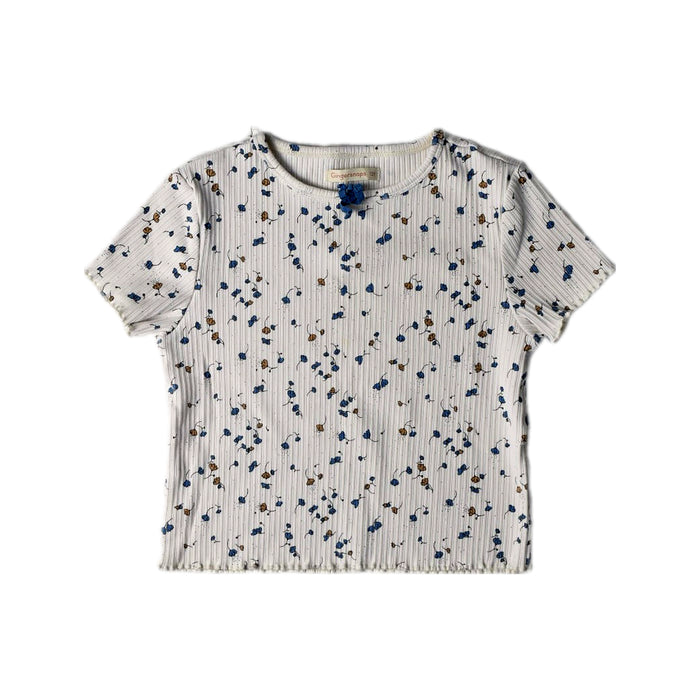 A Blue Short Sleeve Tops from Gingersnaps in size 12Y for girl. (Front View)