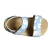 A Blue Sandals from See Kai Run in size 18-24M for girl. (Front View)
