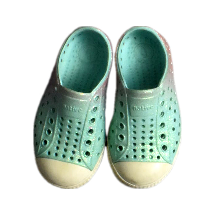A Multicolour Slip Ons from Native Shoes in size 18-24M for neutral. (Back View)