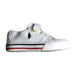 A White Sneakers from Polo Ralph Lauren in size 12-18M for girl. (Front View)