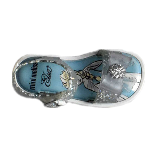 A Blue Sandals from Mini Melissa in size 18-24M for girl. (Front View)