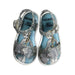 A Blue Sandals from Mini Melissa in size 18-24M for girl. (Back View)