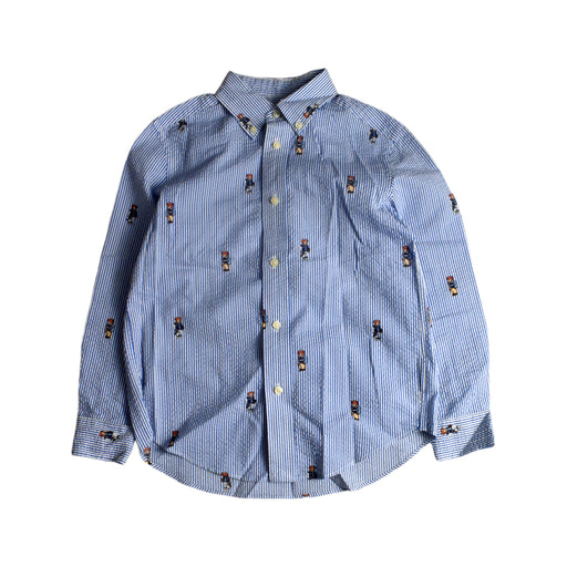 A Blue Long Sleeve Shirts from Polo Ralph Lauren in size 6T for boy. (Front View)