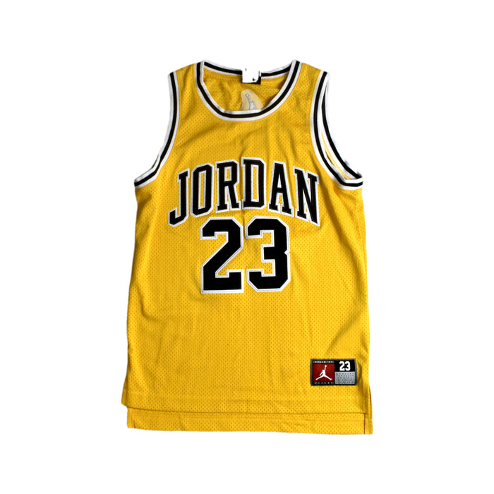 A Yellow Active Tops from Air Jordan in size 8Y for boy. (Front View)