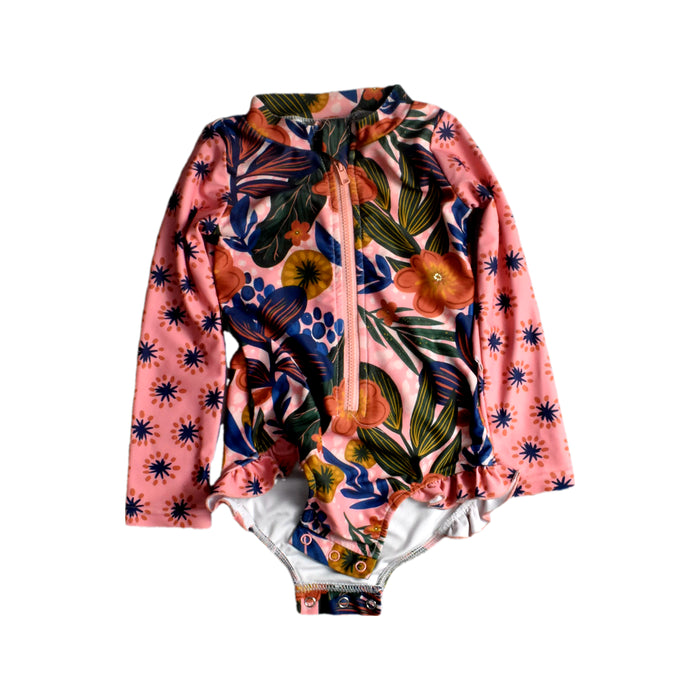 A Multicolour Rash Guards from Oopsie Daisy in size 2T for girl. (Front View)