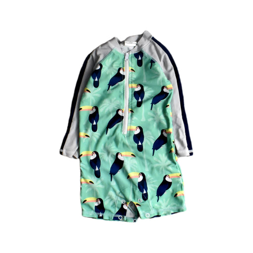 A Green Rash Guards from Snapper Rock in size 0-3M for neutral. (Front View)