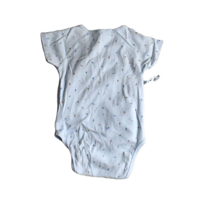 A Blue Short Sleeve Bodysuits from Château de Sable in size 6-12M for neutral. (Back View)