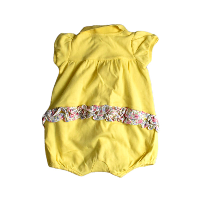 A Yellow Short Sleeve Bodysuits from Ralph Lauren in size 3-6M for girl. (Back View)