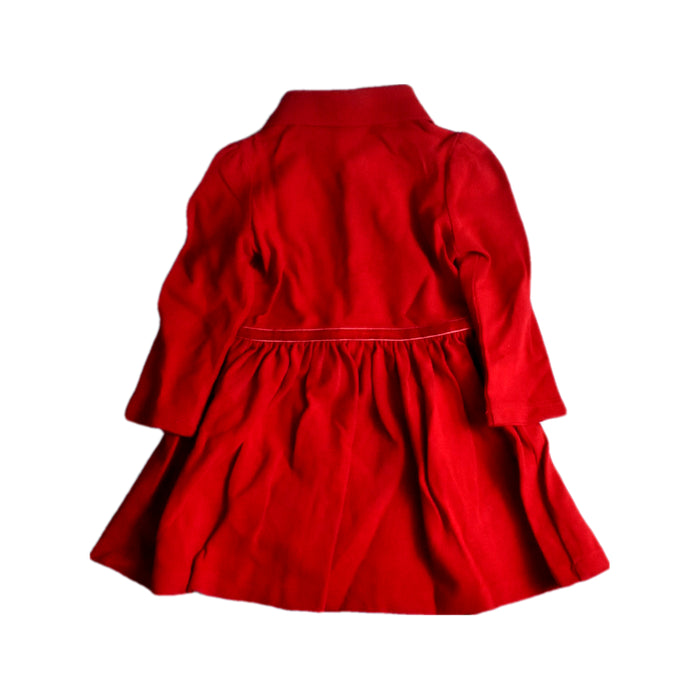 A Red Short Sleeve Dresses from Ralph Lauren in size 3-6M for girl. (Back View)