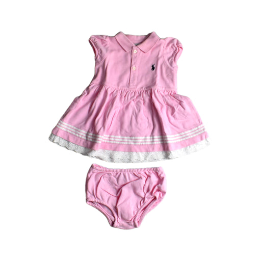 A Pink Dress Sets from Ralph Lauren in size 6-12M for girl. (Front View)