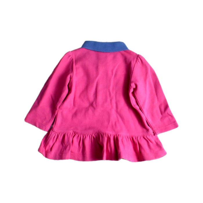 A Pink Short Sleeve Dresses from Ralph Lauren in size 0-3M for girl. (Back View)
