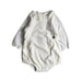 A White Sleeveless Rompers from Carrément Beau in size 3-6M for girl. (Front View)