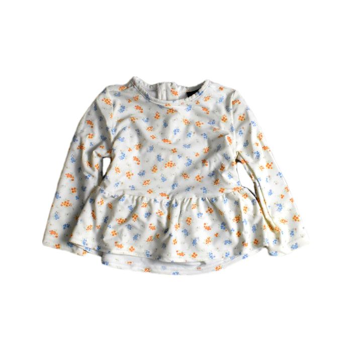 A White Long Sleeve Tops from Sergent Major in size 6-12M for girl. (Front View)