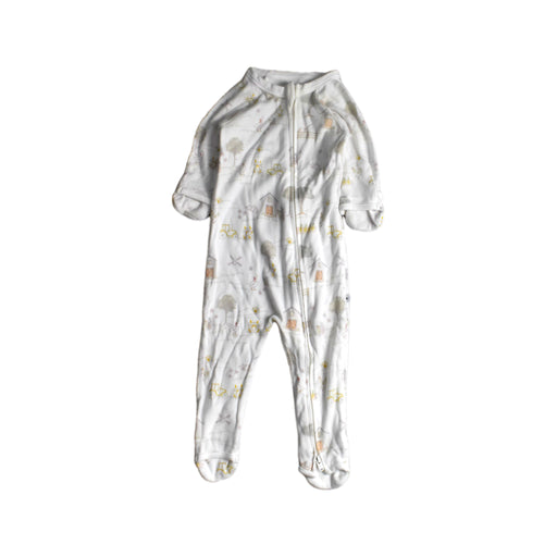 A White Onesies from Kays + Kins in size 3-6M for girl. (Front View)