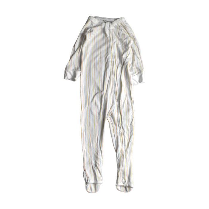 A White Onesies from Kays + Kins in size 6-12M for girl. (Front View)
